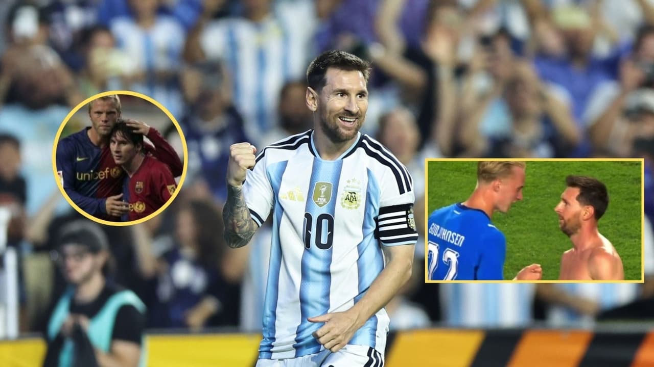 Messi se enfrenta a hijo de excompañero del Barcelona y vive emotivo momento