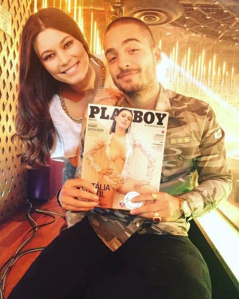 Con "cuatro o cinco meses" de embarazo, como reconoció ella, Subtil presumió su portada en la revista Playboy de México.