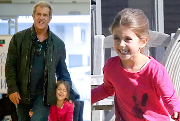Mira a Mel Gibson con su nena.