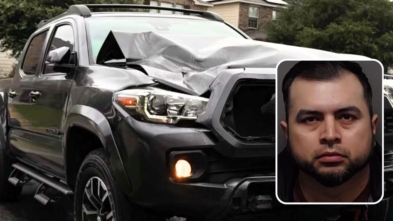 Así quedó el auto del conductor que atropelló y mató a un hombre cuando caminaba con su hijo