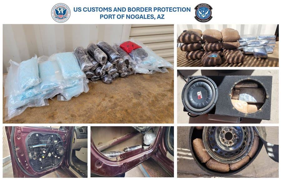 En total, aquí se evitó que llegaran a nuestras calles 
<b>medio millón de pastillas de fentanilo, 12.55 libras de polvo de fentanilo, 39.8 libras de cocaína, 9.59 libras de heroína y 1.1 libras de metanfetamina </b>en cuatro cargamentos.