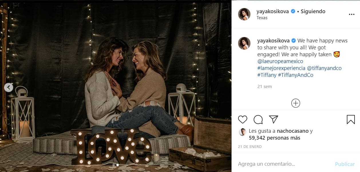 Fue un mes después del enlace, el 21 de enero de 2020, que Oliver y Kosikova anunciaron que se habían comprometido.
<br>