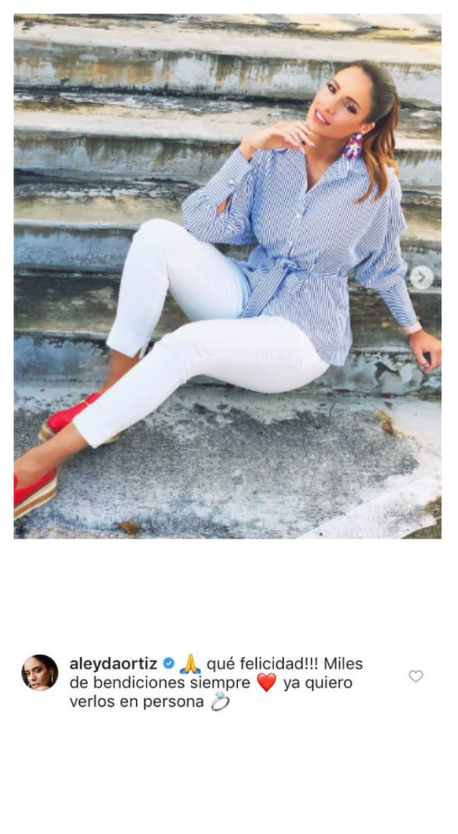 Aleyda Ortiz le envió bendiciones a su amiga y espera con ansias verlo en persona.