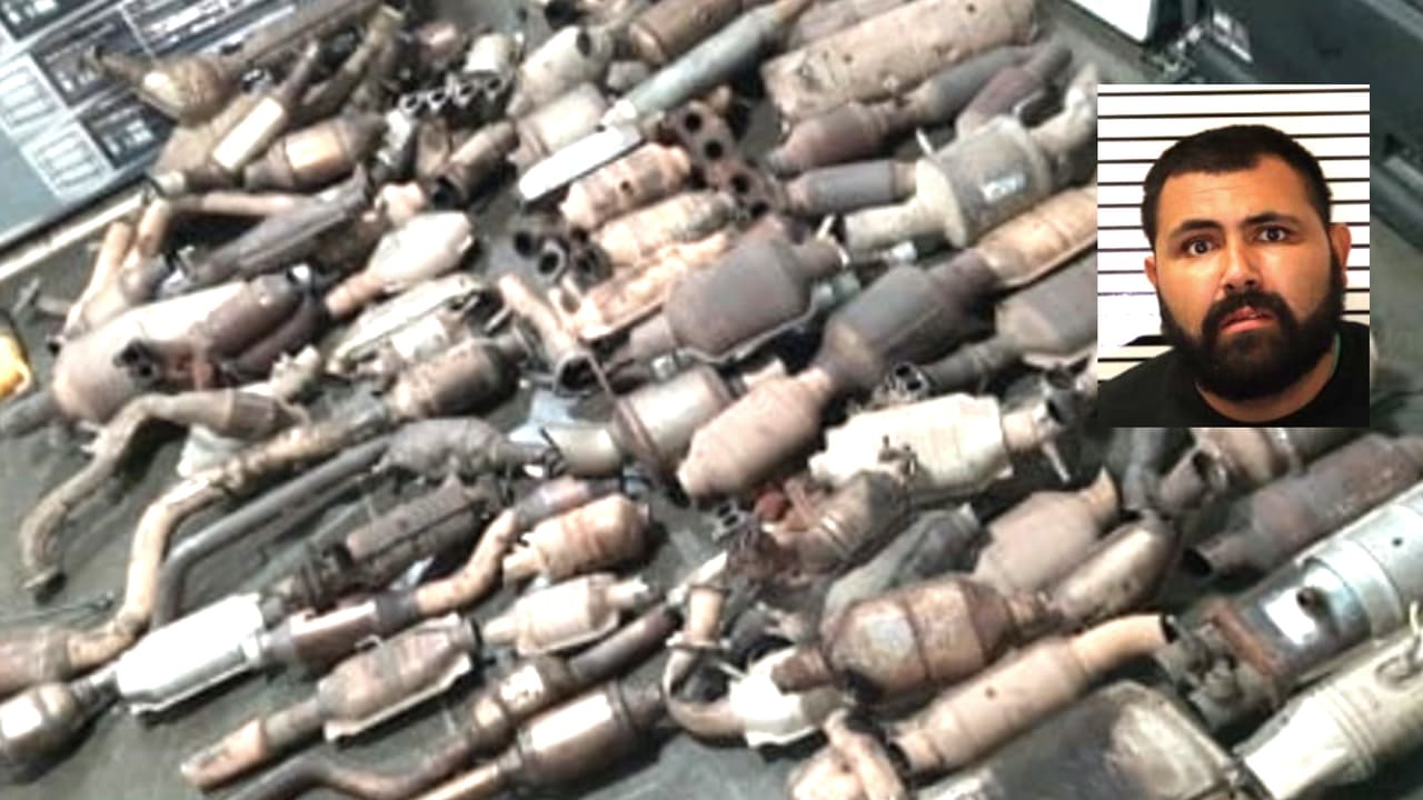Un registro policial de rutina terminó con el hallazgo de al menos 90 convertidores catalíticos robados