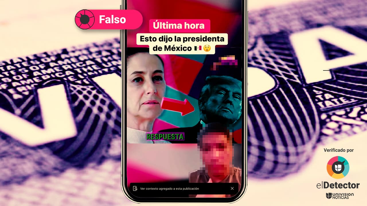 Es falso que  Sheinbaum haya propuesto solicitar visa a estadounidenses que buscan entrar a México
