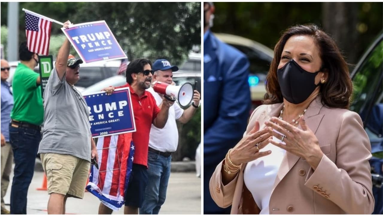 Kamala Harris visita restaurante hispano en Doral y seguidores de Trump la esperan a la salida  