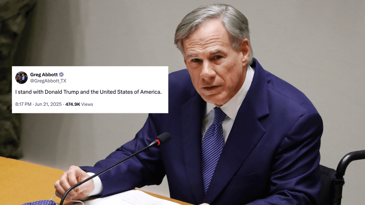 <b>Greg Abbott</b>, gobernador de Texas
<br>Abbott respaldó la decisión del presidente Trump al atacar a Irán.