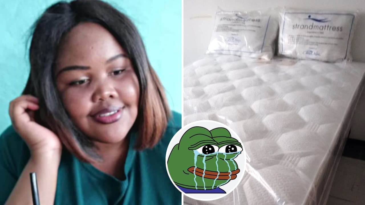 Mujer compra una cama tras dormir 5 meses en el suelo y su celebración conmovió a Internet