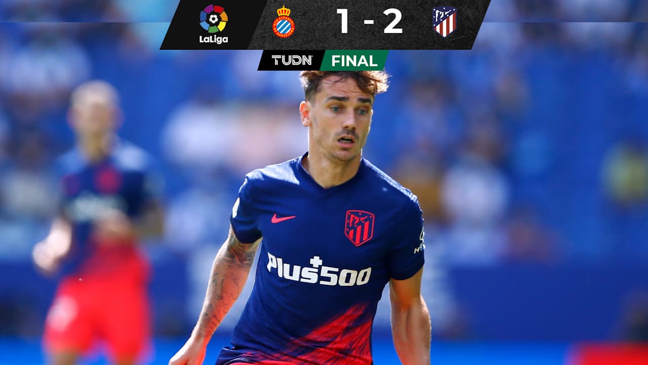 Atlético gana en el último suspiro al Espanyol en el regreso de Griezmann
