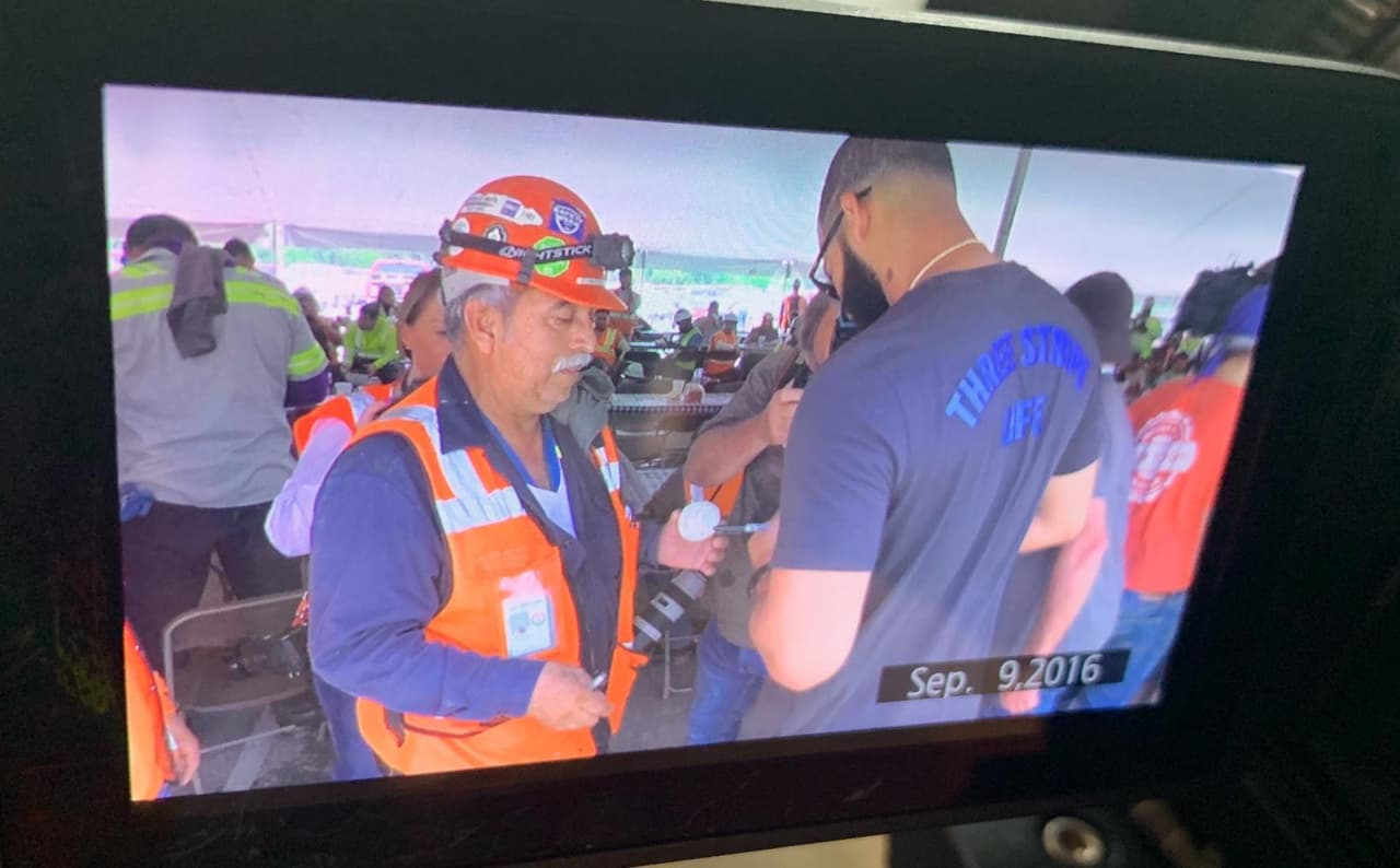 Los jugadores hoy también tuvieron la oportunidad de ver el nuevo estadio.