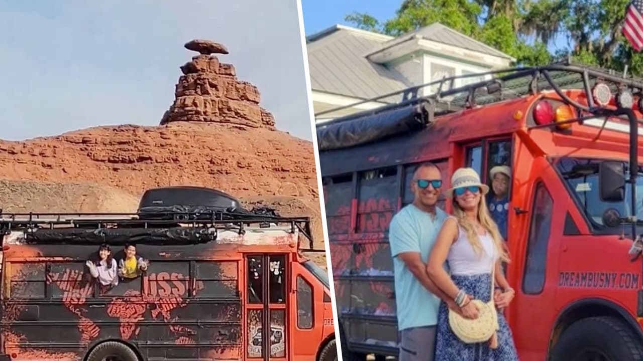 Un autobús es su casa y los viajes por EEUU son su rutina: Así vive esta familia colombiana