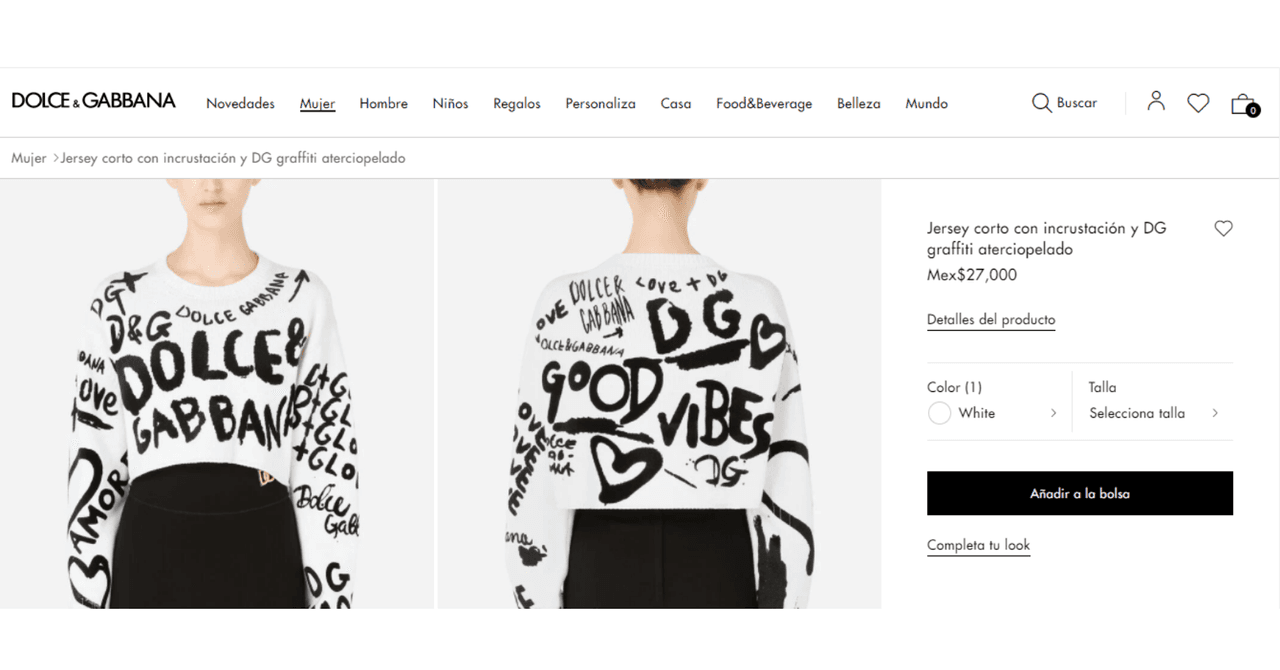 Dolce & Gabbana vende el suéter que usó Marlene Favela.