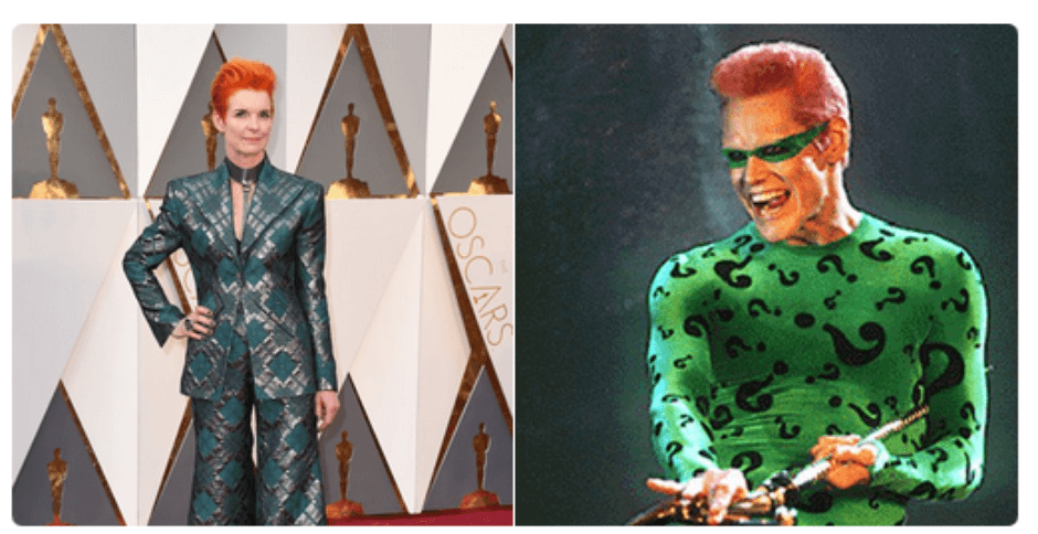 OMG! El look de Sandy Powell igualito al de 'Riddler'.