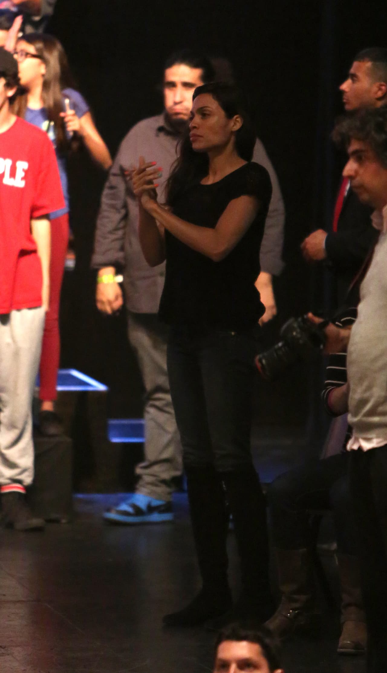 Y le dio una ovación de pie tras concluido el evento.