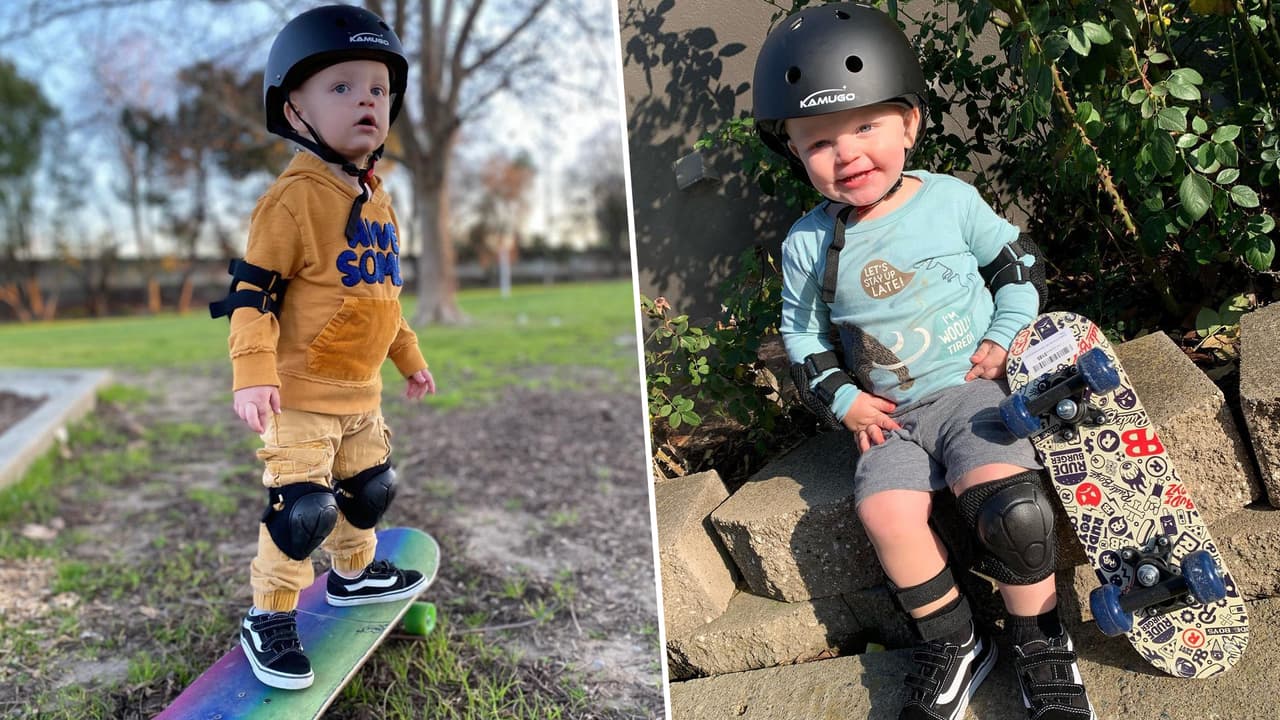 ¡Aprendió a caminar y a patinar al mismo tiempo! Este pequeño de 3 años es el rey del skate