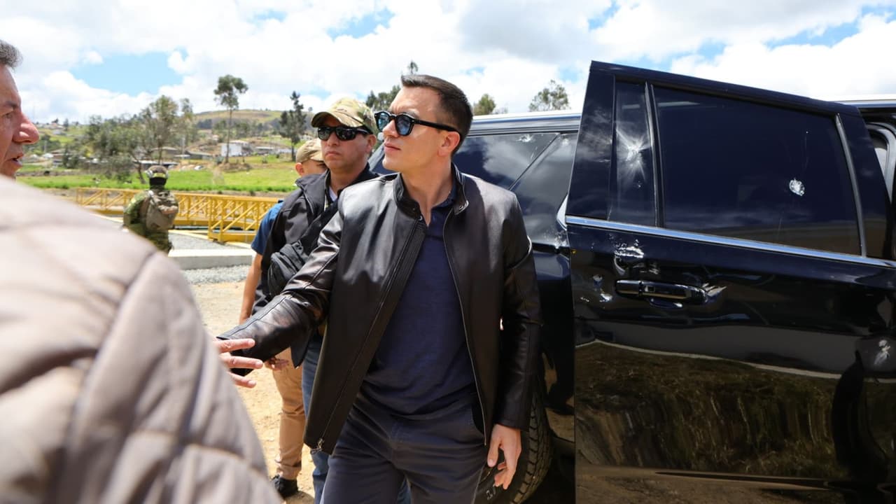 Atacan caravana del presidente Daniel Noboa en medio de protestas indígenas en Ecuador: esto se sabe