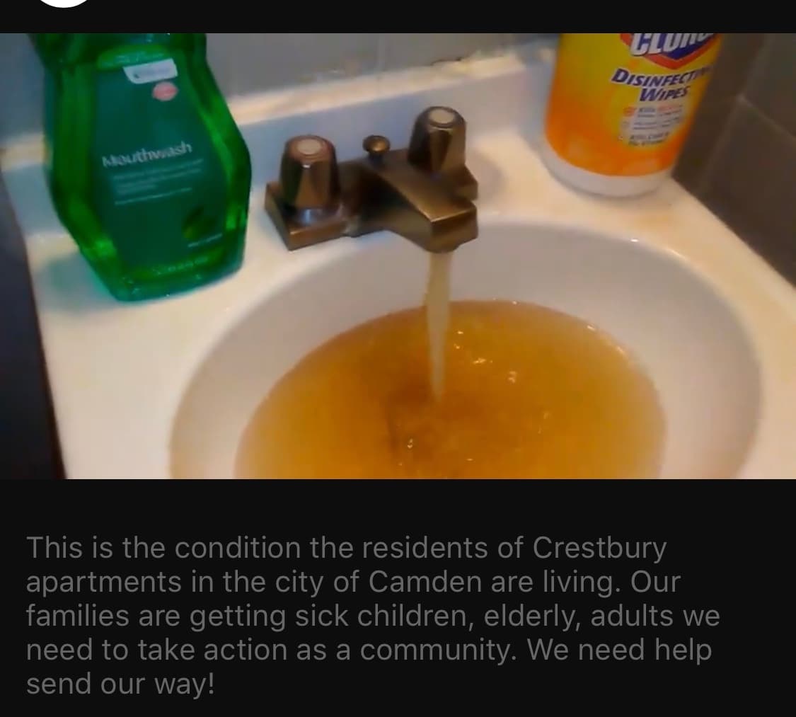 Color del agua preocupa a residentes en Camden