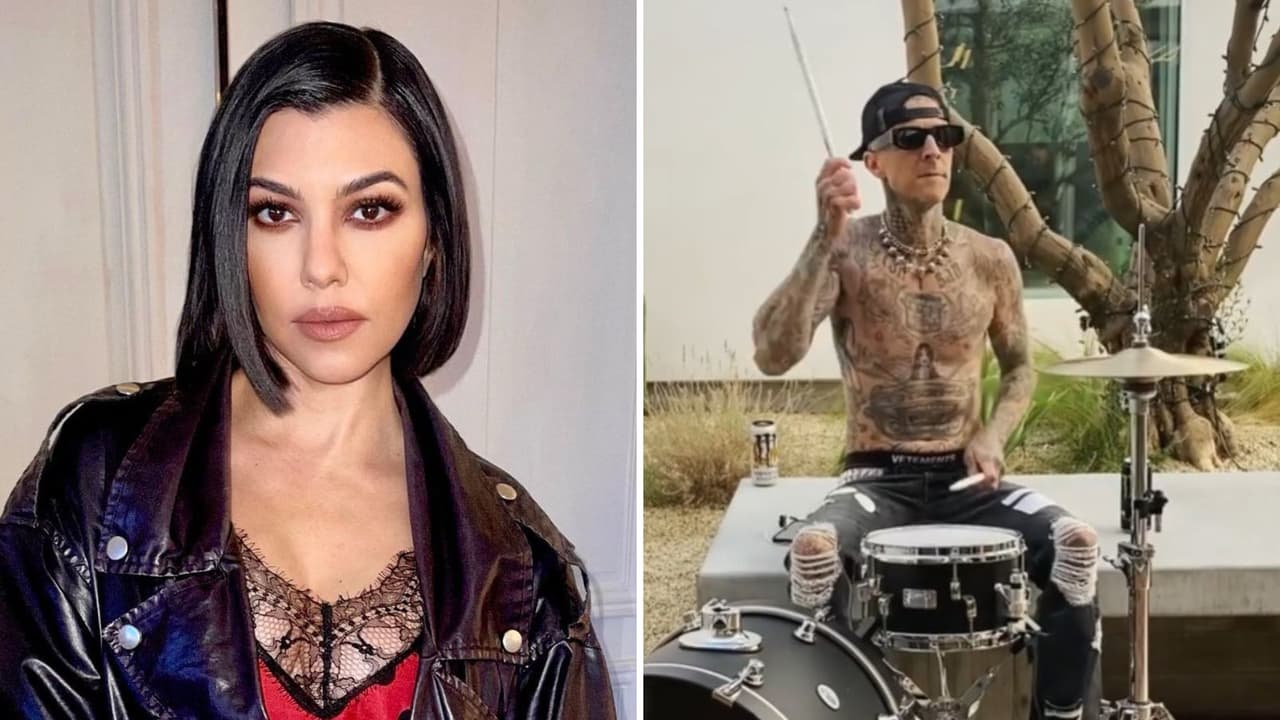 Kourtney Kardashian presume embarazo y su esposo 'toca' su pancita como tambor