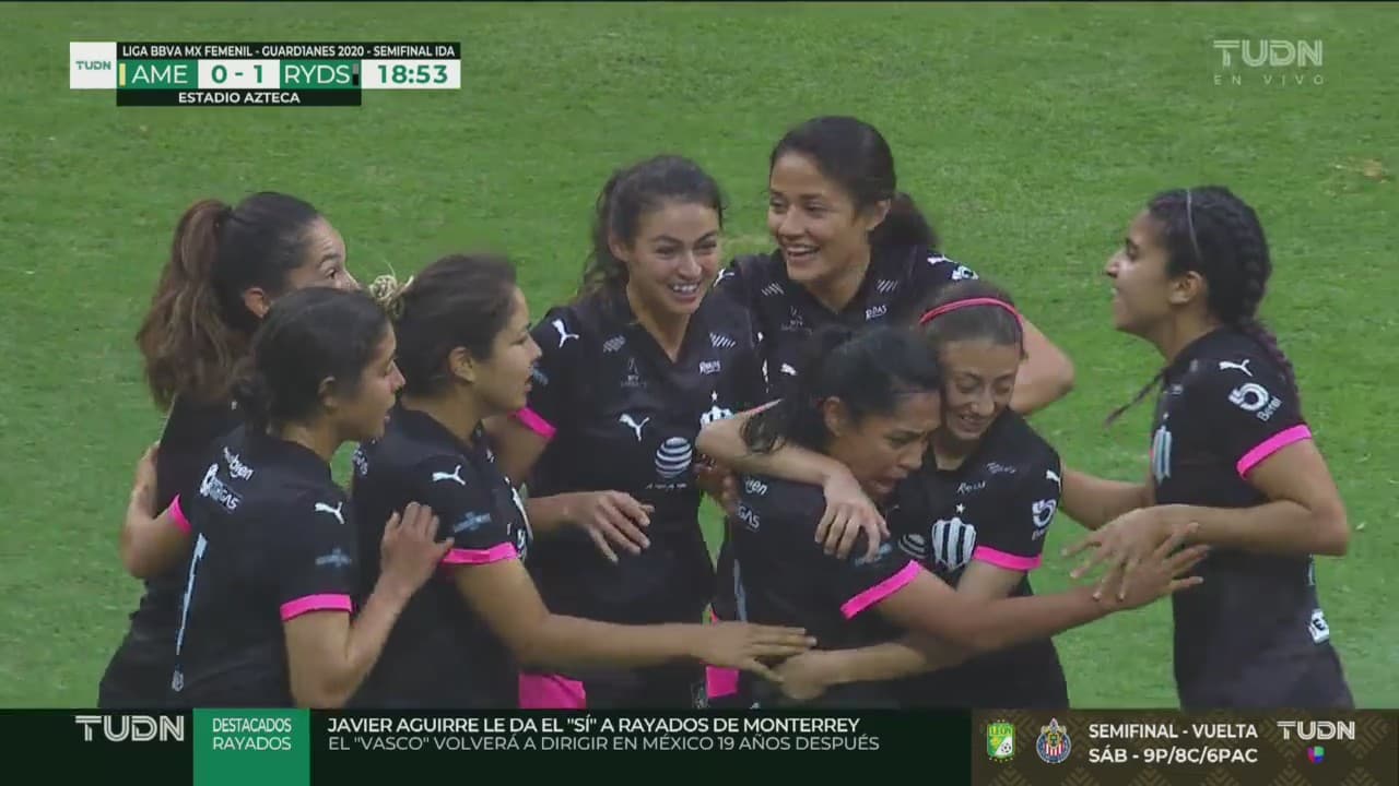 ¡Se adelanta la visita! Christina Burkenroad marca el 0-1 de Rayadas