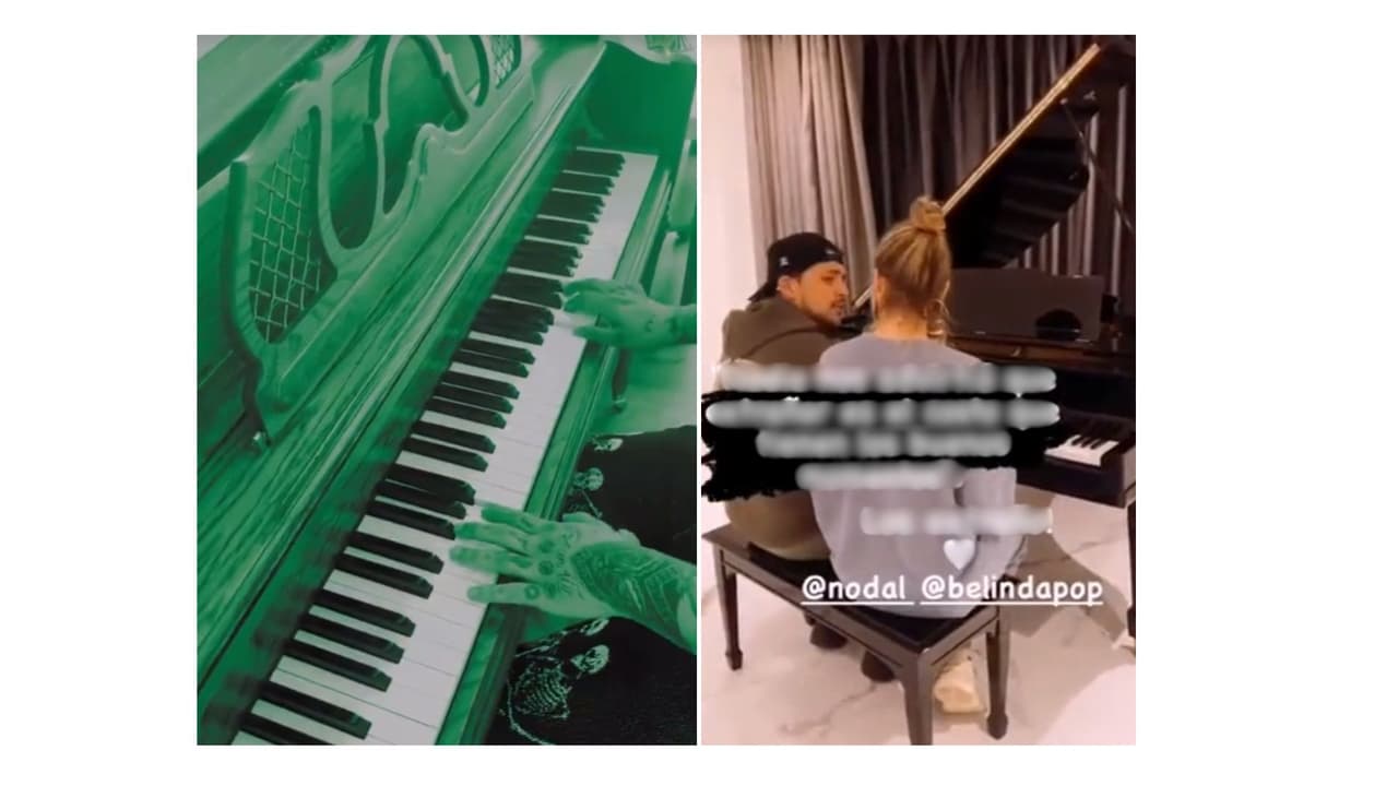 Nodal se ha dejado ver en varias ocasiones tocando el piano.