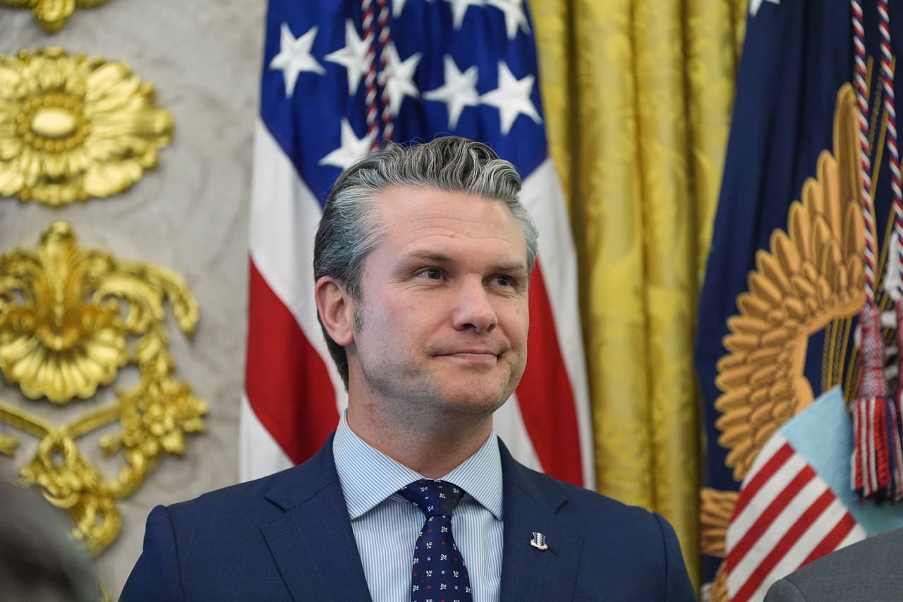 Pete Hegseth, secretario de Defensa, en la Oficina Oval el 24 de marzo de 2026.