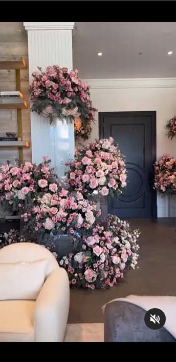 Las flores parecían trepar por las paredes de la residencia, suspendidos en plataformas casi invisibles.
<br>