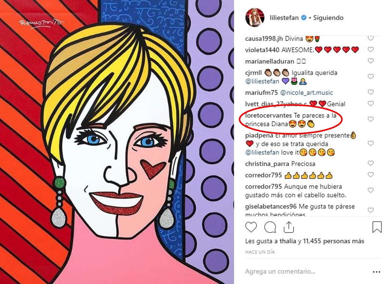 “Te pareces a la princesa Diana😍😍👏”, le escribió.