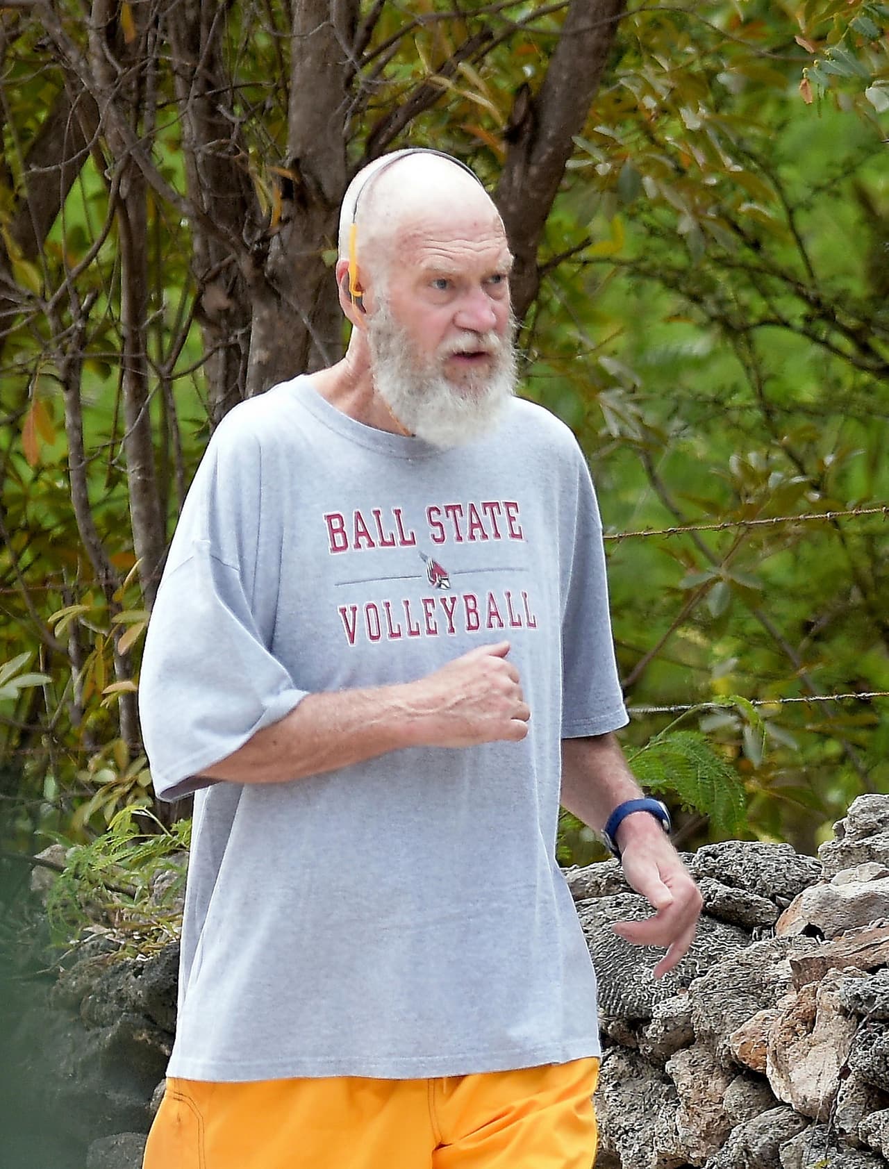 Está en el paradisiaco St. Barts, y ahí se dio tiempo para una "carrerita".