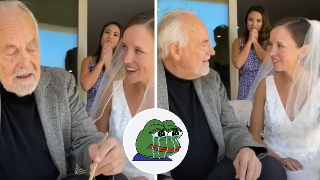 Hombre con demencia recuerda a su hija justo el día de su boda e Internet no para de llorar