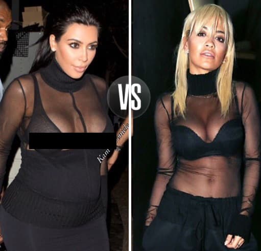 Diferentes proporciones, ¡mismo look! ¿Quién lo luce mejor, Kim o Rita Ora?