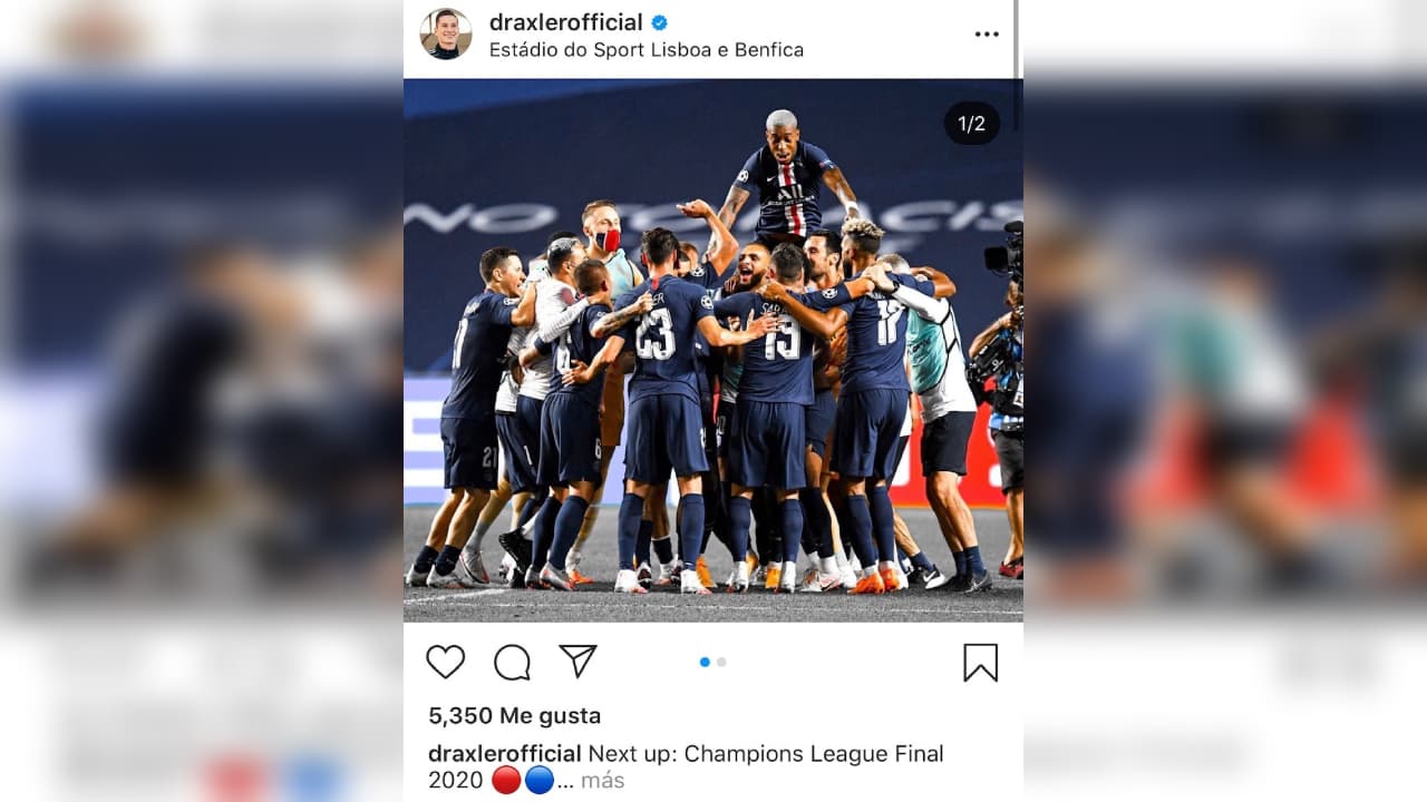 Asi celebraron los jugadores del Paris Saint Germain tras conseguir el hist´orico pase a la final del torneo de clubes más prestigioso del mundo.