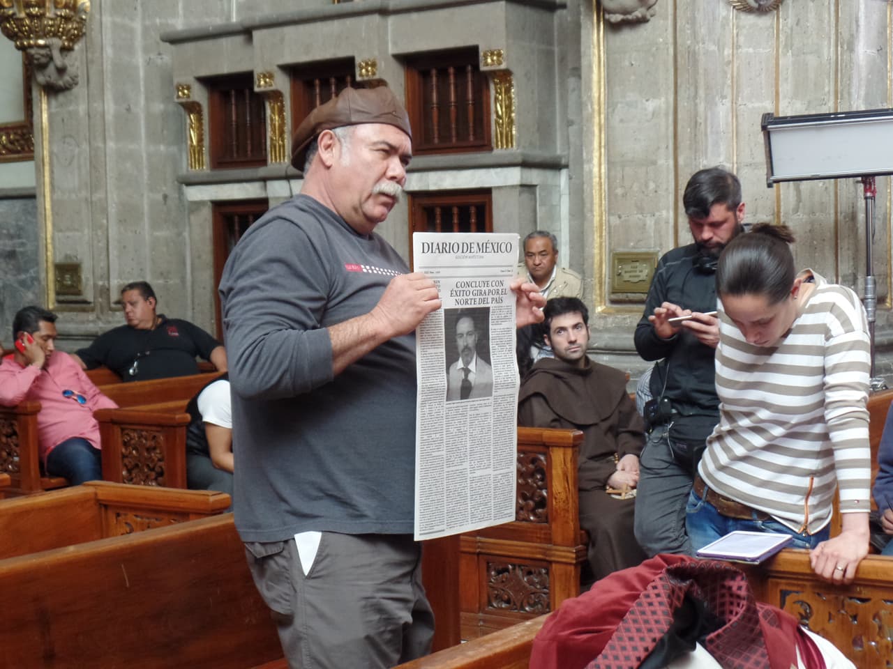 La escena se grabó en una iglesia al sur de la Ciudad de México.