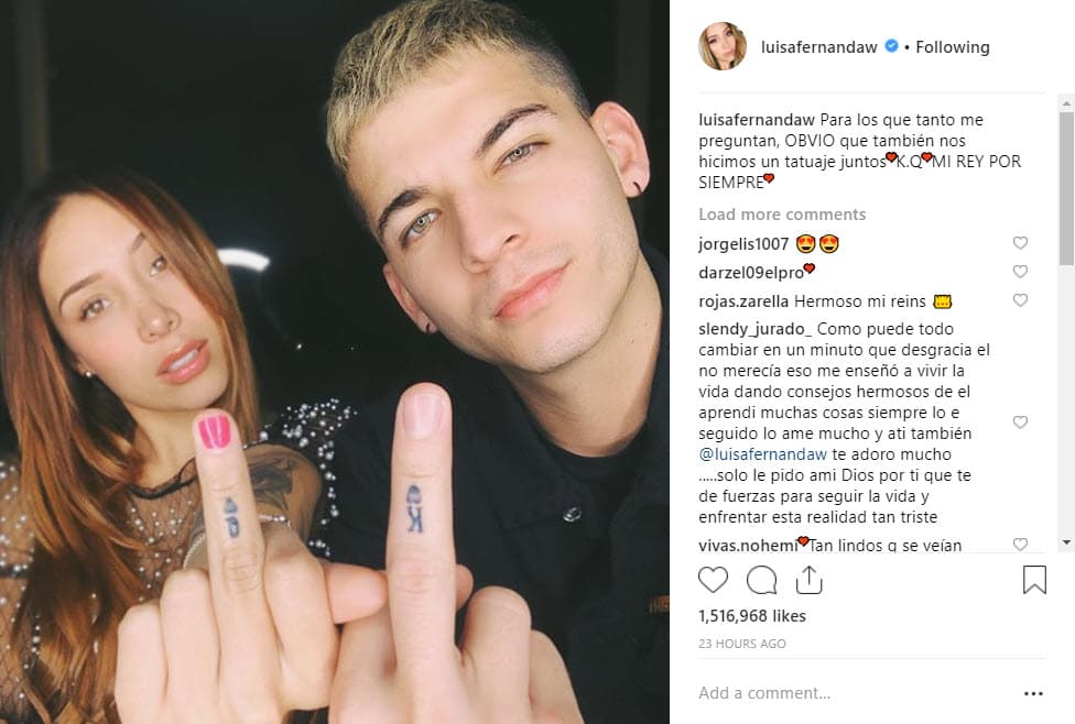 Por lo que no tardó en responder a través de Instagram y mostrar el que se habían hecho juntos meses atrás. "Para los que tanto me preguntan, OBVIO que también nos hicimos un tatuaje juntos K. Q. Mi rey por siempre", se lee en la publicación.
<br>
<br>