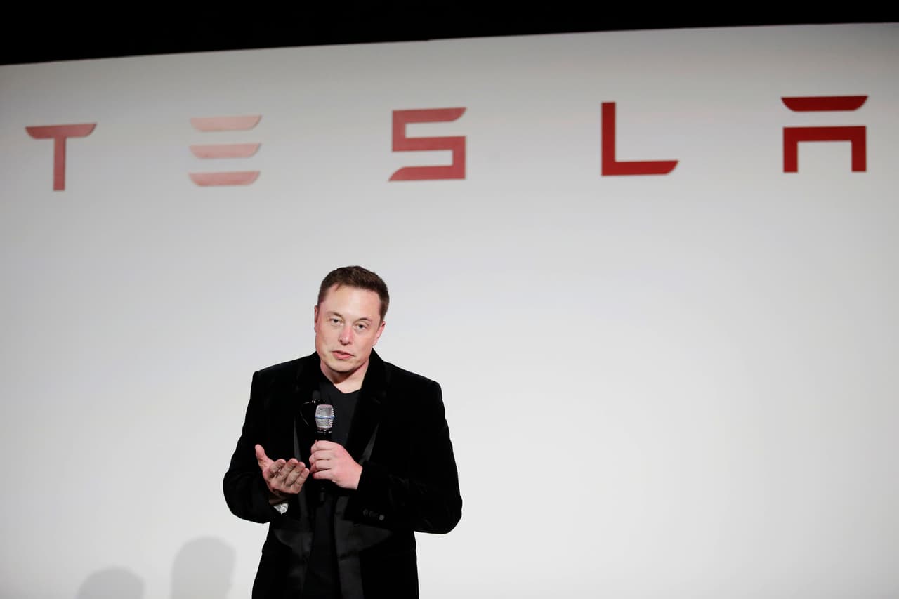 El director general de Tesla Motors Inc., Elon Musk, durante una conferencia de prensa en 2015.