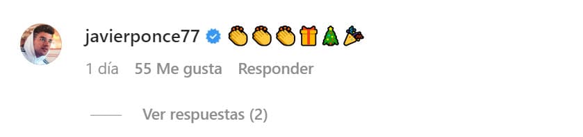 Mientras que el actor Javier Ponce, de series como 
<b><a href="https://vix.com/es/detail/series-4062?utm_medium=internal_referral&utm_source=univision&utm_campaign=breaking_news&utm_content=ed_entertainment&utm_term=slideshow" target="_blank">Esta Historia Me Suena (que puedes ver gratis aquí en ViX),</a></b> le dejó emoticonos para desearle un buen 2023. 
<br>