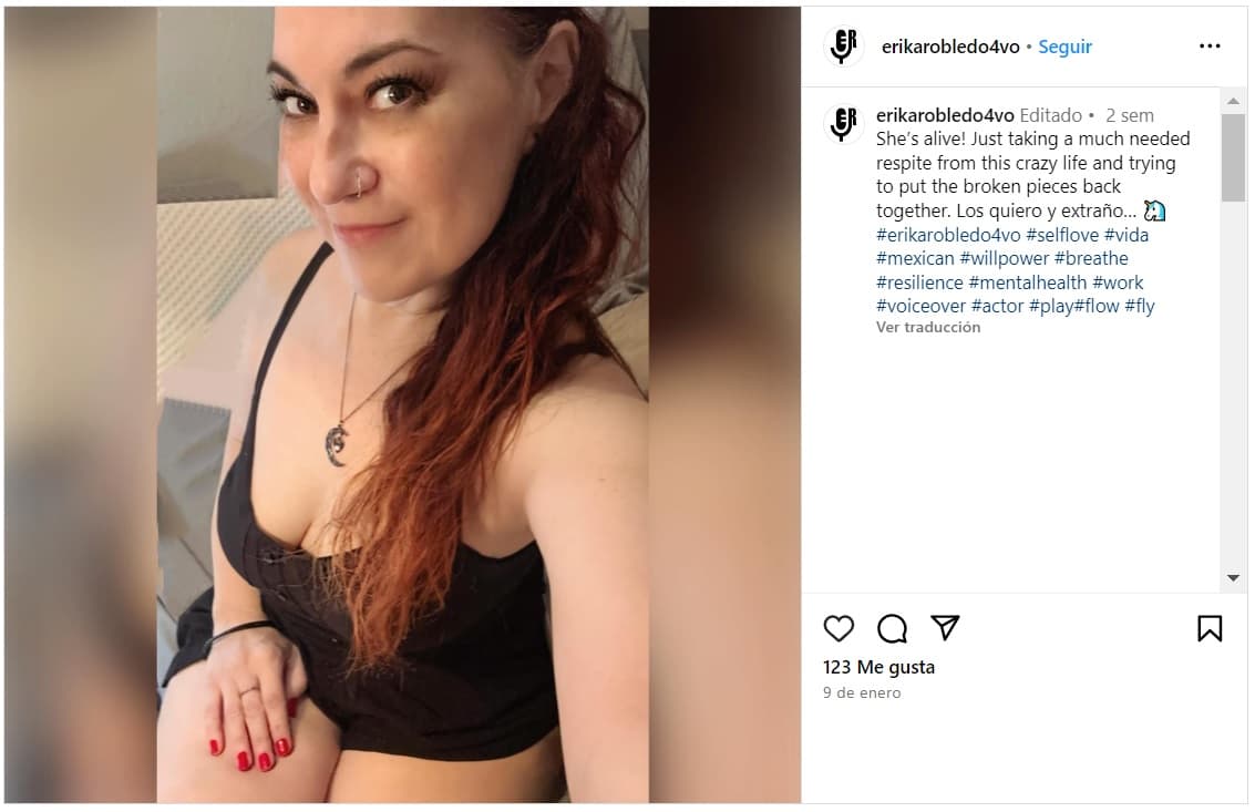 La última publicación de Erika Robledo.