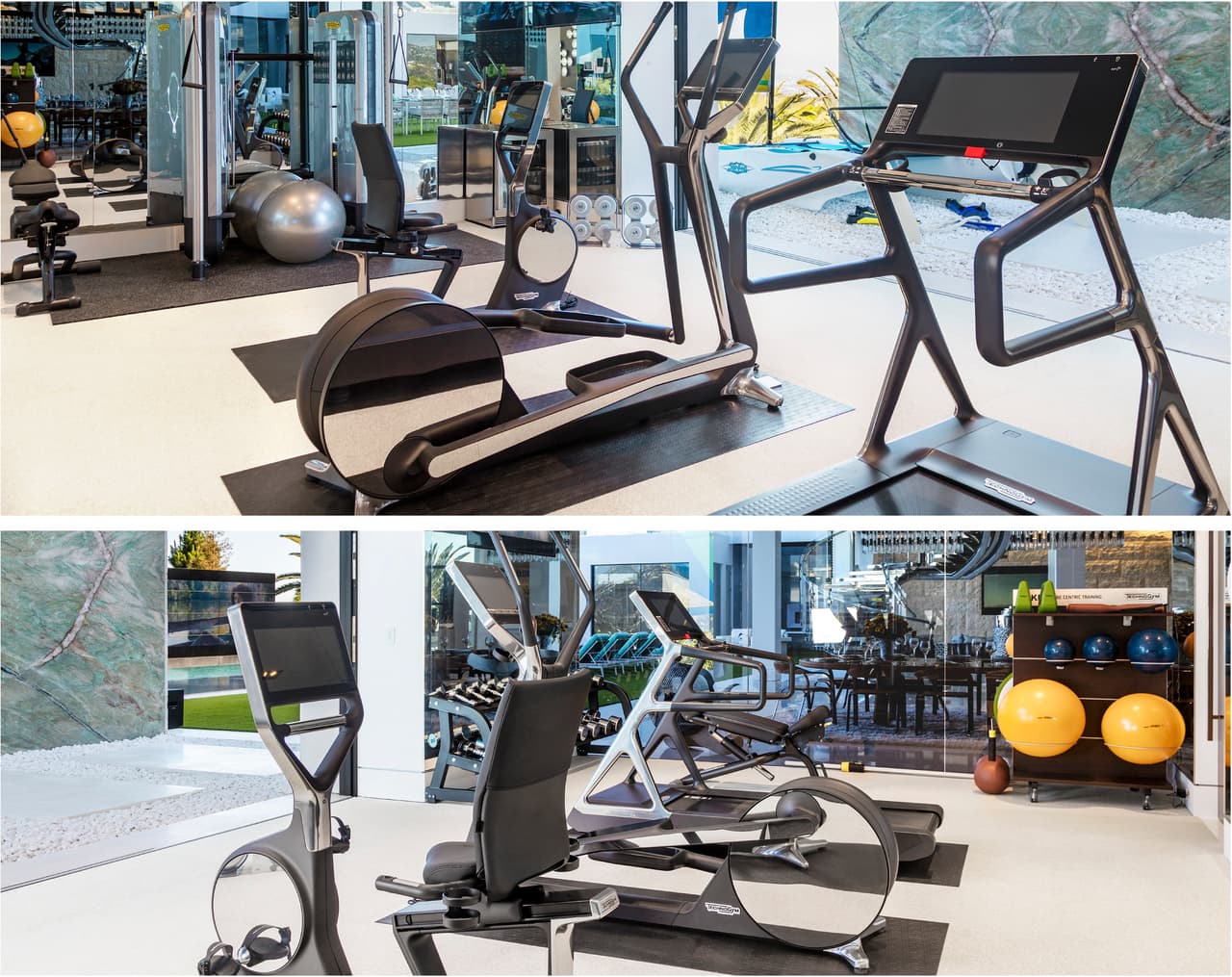 La casa tiene un gimnasio equipado con modernos aparatos. Makowsky asegura que la vivienda incorpora las últimas novedades tecnológicas para el hogar.