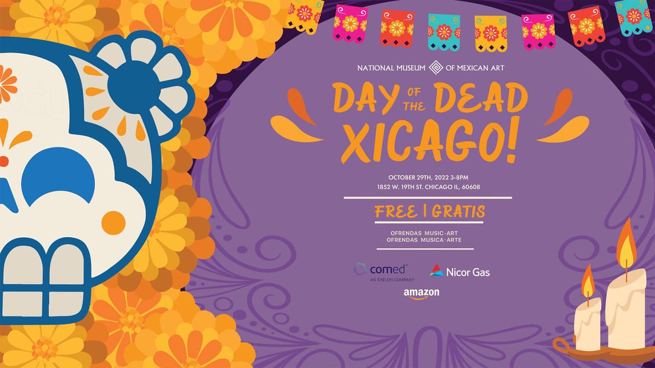 <b>Día de los Muertos Xicágo</b>
<br>Las inmediaciones del Museo de Arte Mexicano se convierten prácticamente en un altar para recordar a nuestros antepasados. Desde ofrendas hasta actividades artísticas te esperan. 
<a href="https://www.facebook.com/events/1069994736998827/?ref=newsfeed " target="_blank">Más información aquí</a>.
<br>
<br>
<br>
<b>¿Dónde?</b> Museo Nacional de Arte Mexicano (1852 W. 19th.)
<br>
<b>¿Cuándo?</b> Sábado 29 de octubre de 3 a.m. a 8 p.m.