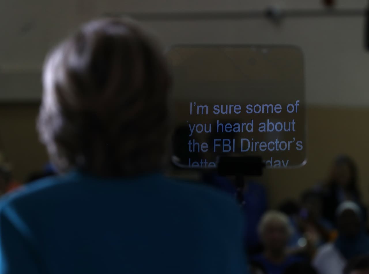 Clinton en un evento en Daytona Beach, Florida.