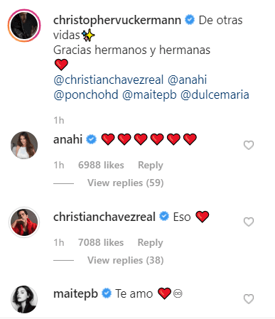 Uckermann dedicó algunas palabras a todos junto a la fotografía del reencuentro.