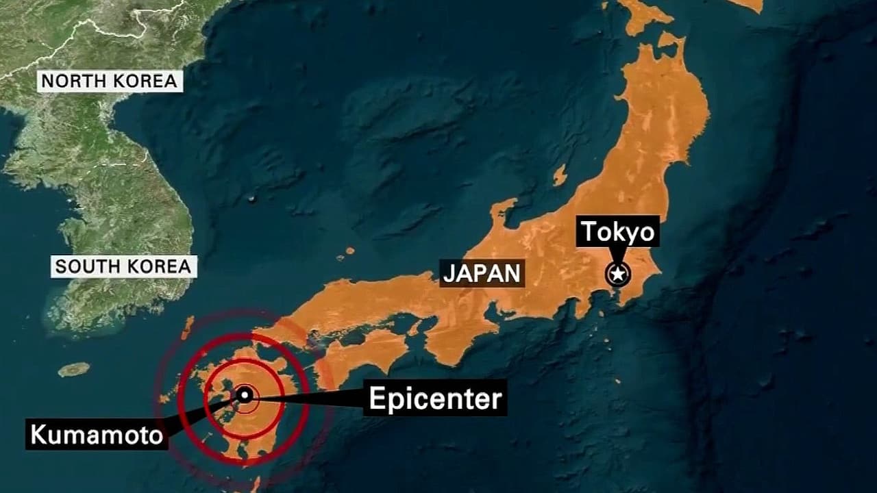 Terremoto de 7.1 en Japón provoca derrumbe de edificios e incendios en el sur del país