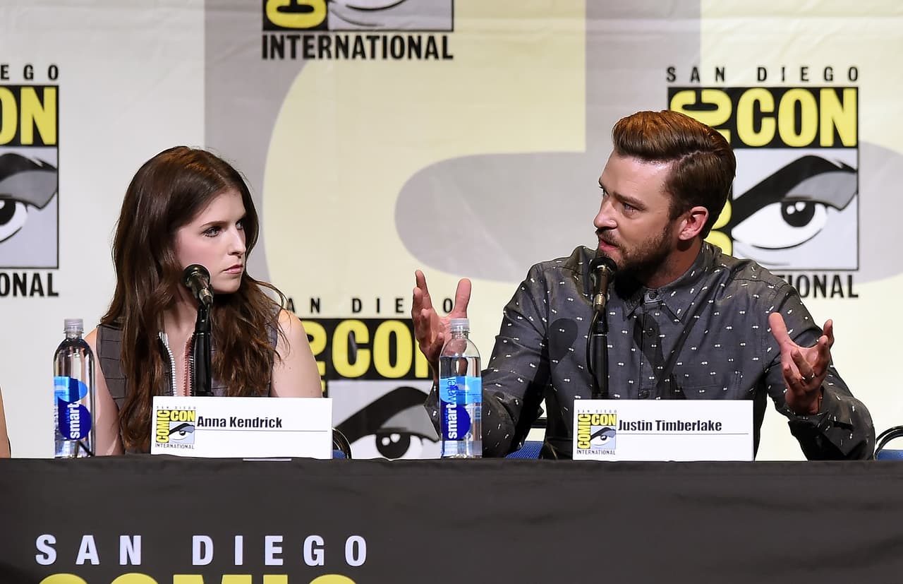 Anna Kendrick y Justin Timberlake en el primer día del Comic Con.