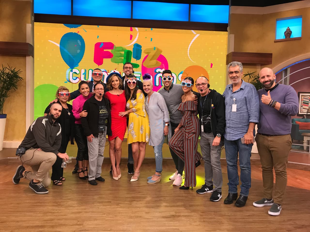 Satcha estaba feliz con tantas muestras de cariño de todo el equipo de Despierta América.