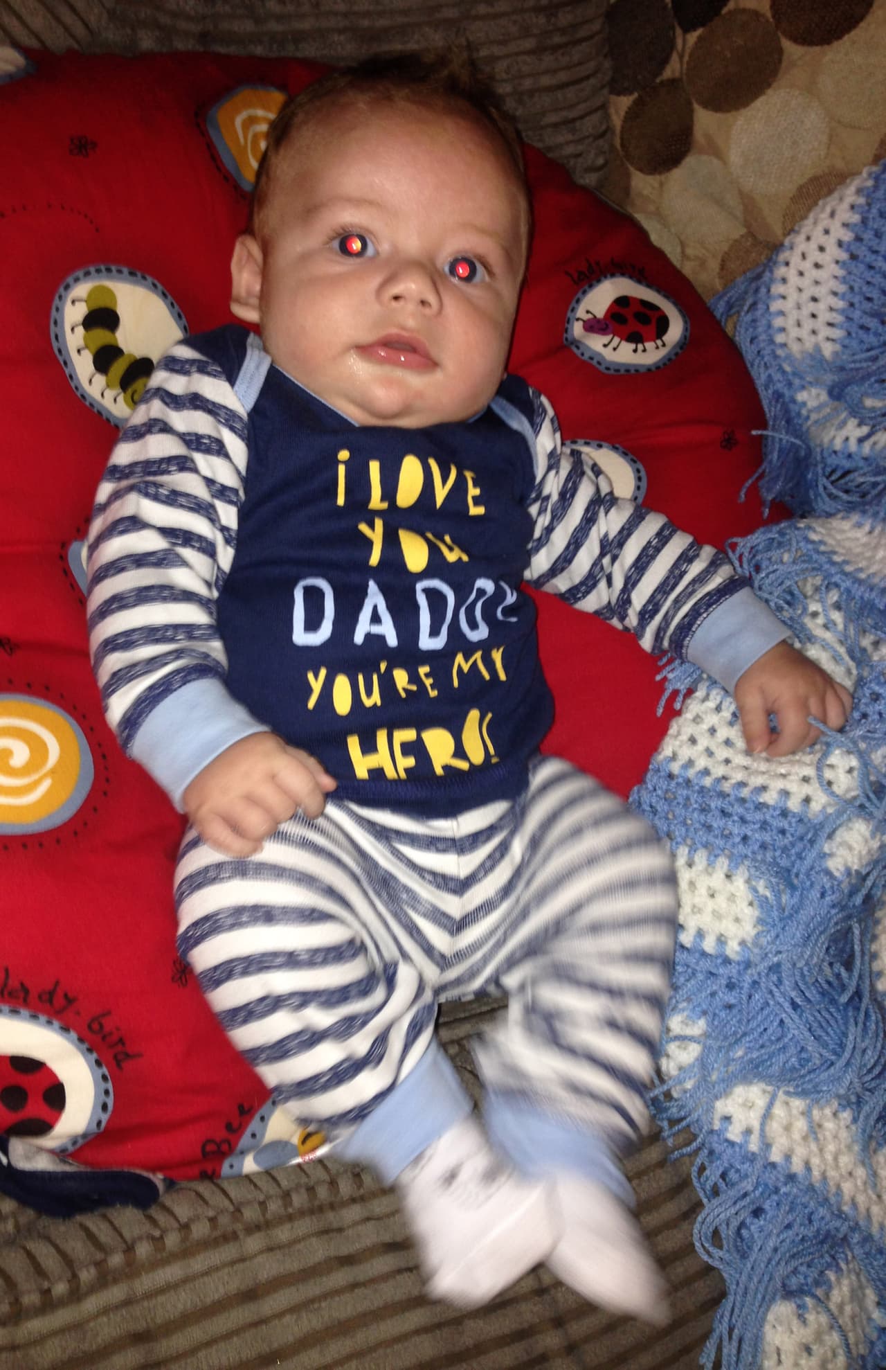 Después de tanta depresión, James. llegó a alegrar la vida de su padre y madre.