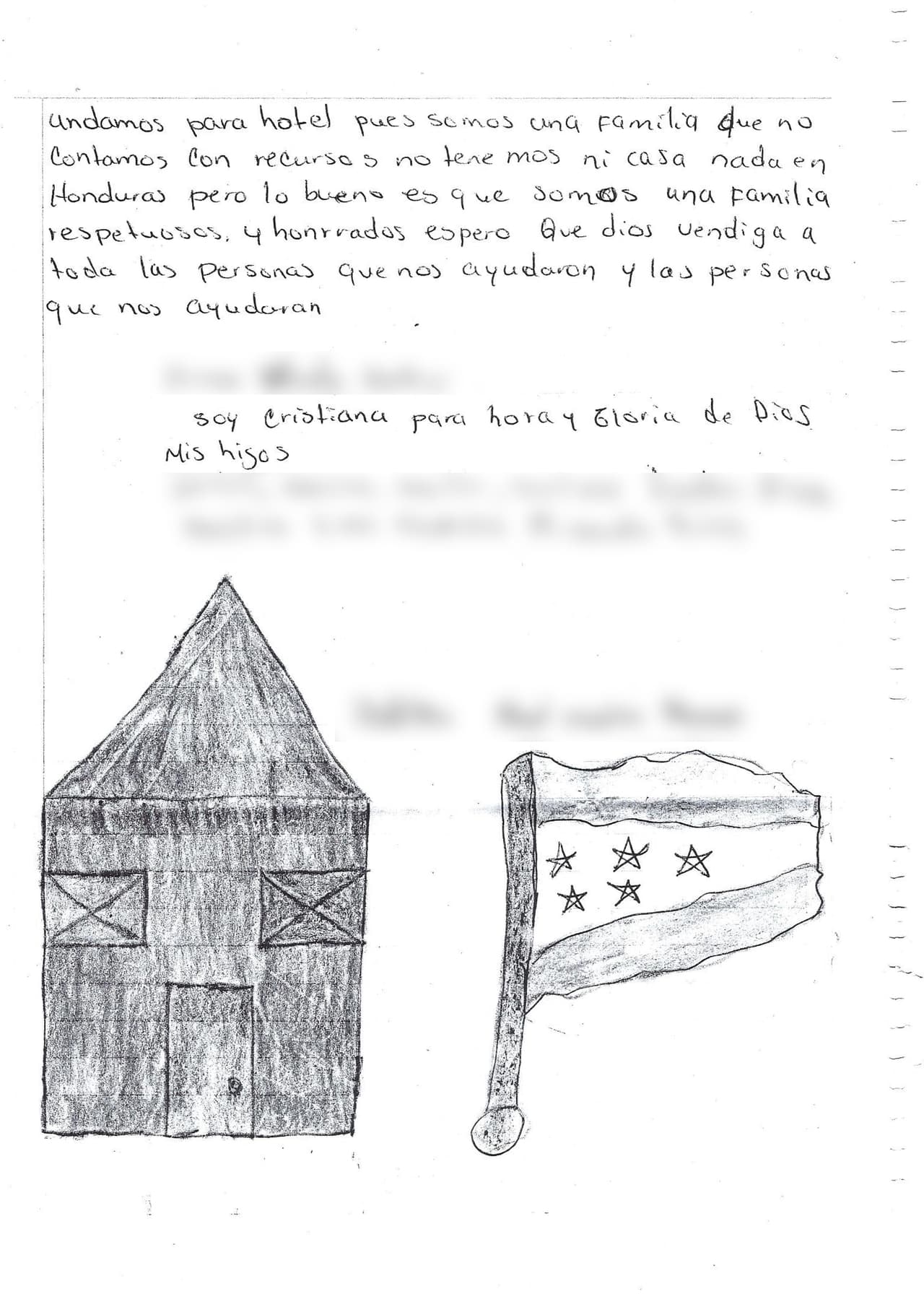 Cartas escritas por los migrantes que esperan en Nuevo Laredo por sus citas ante un juez de EEUU, para solicitar asilo político.
