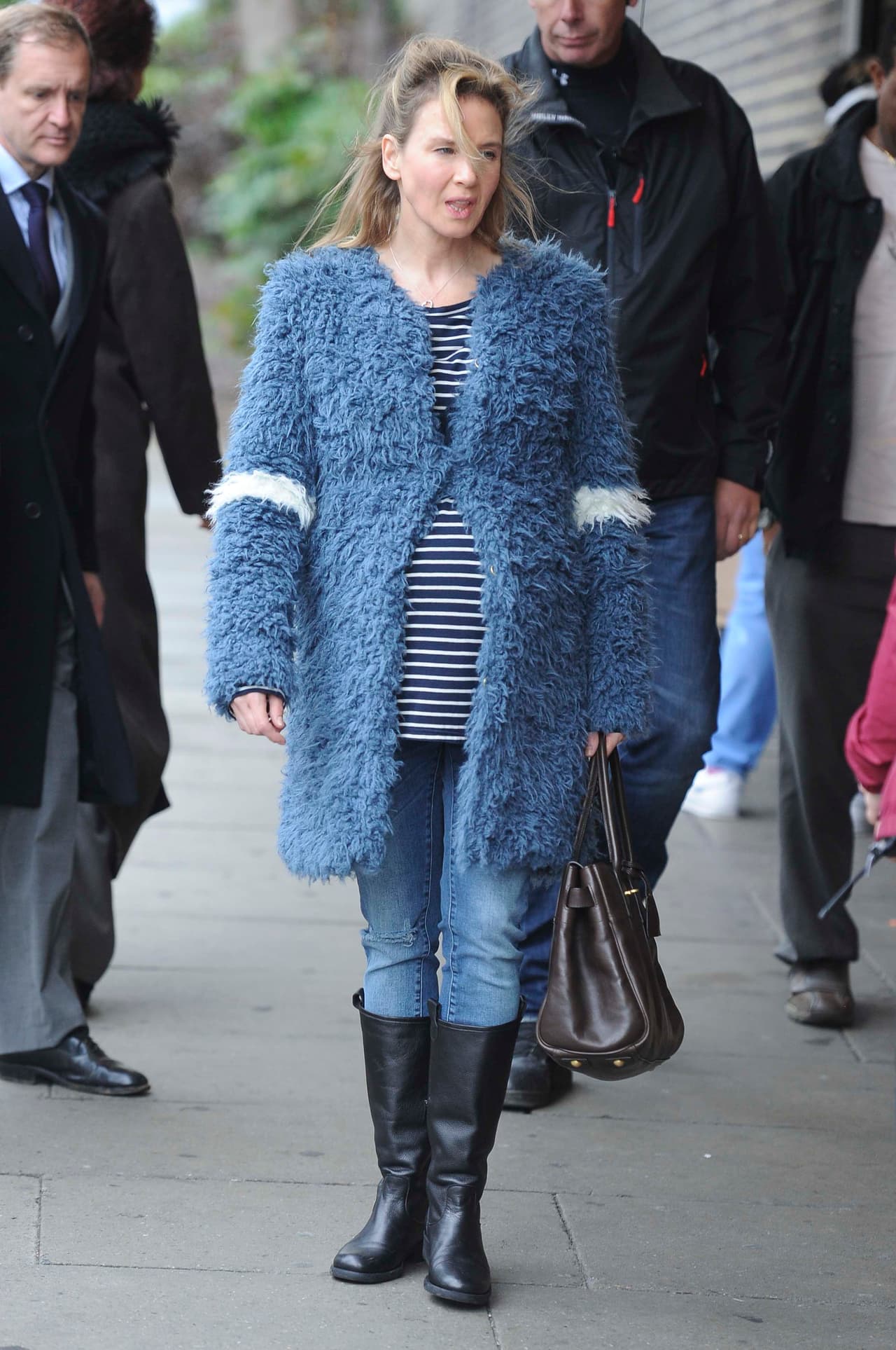 Las cámaras captaron a Renée filmando escenas de la nueva película 'Bridget Jones Baby' .