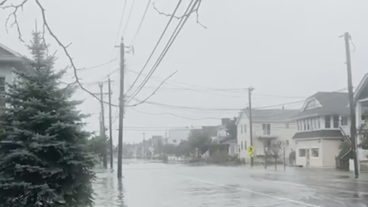 Inundaciones, cierre de calles y negocios afectados en Ocean City, Nueva Jersey, por tormenta costera