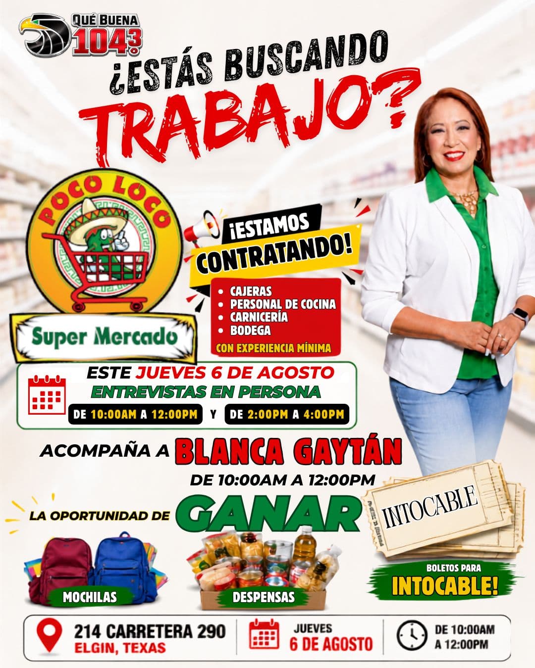🎉🛒 ¡Poco Loco Supermercado Elgin está contratando! 💼🙌