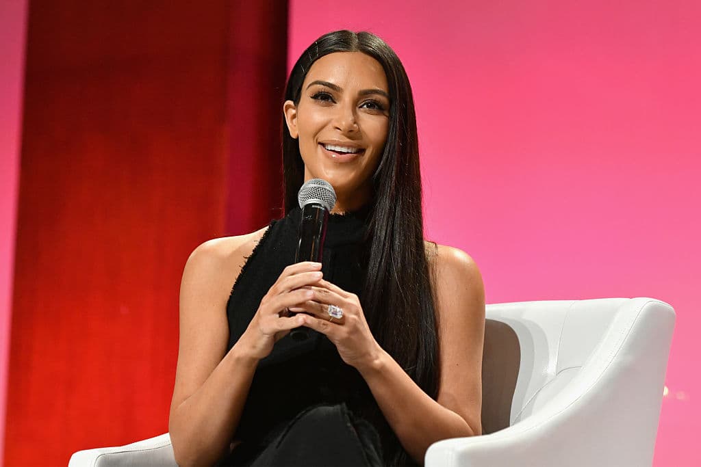 NEW YORK, NY - SEPTEMBER 27: (EXCLUSIVE ACCESS, SPECIAL RATES APPLY) Kim Kardashian-West speaks at The Girls' Lounge dinner, giving visibility to women at Advertising Week 2016, at Pier 60 on September 27, 2016 in New York City. (Photo by Slaven Vlasic/Getty Images for The Girls' Lounge)