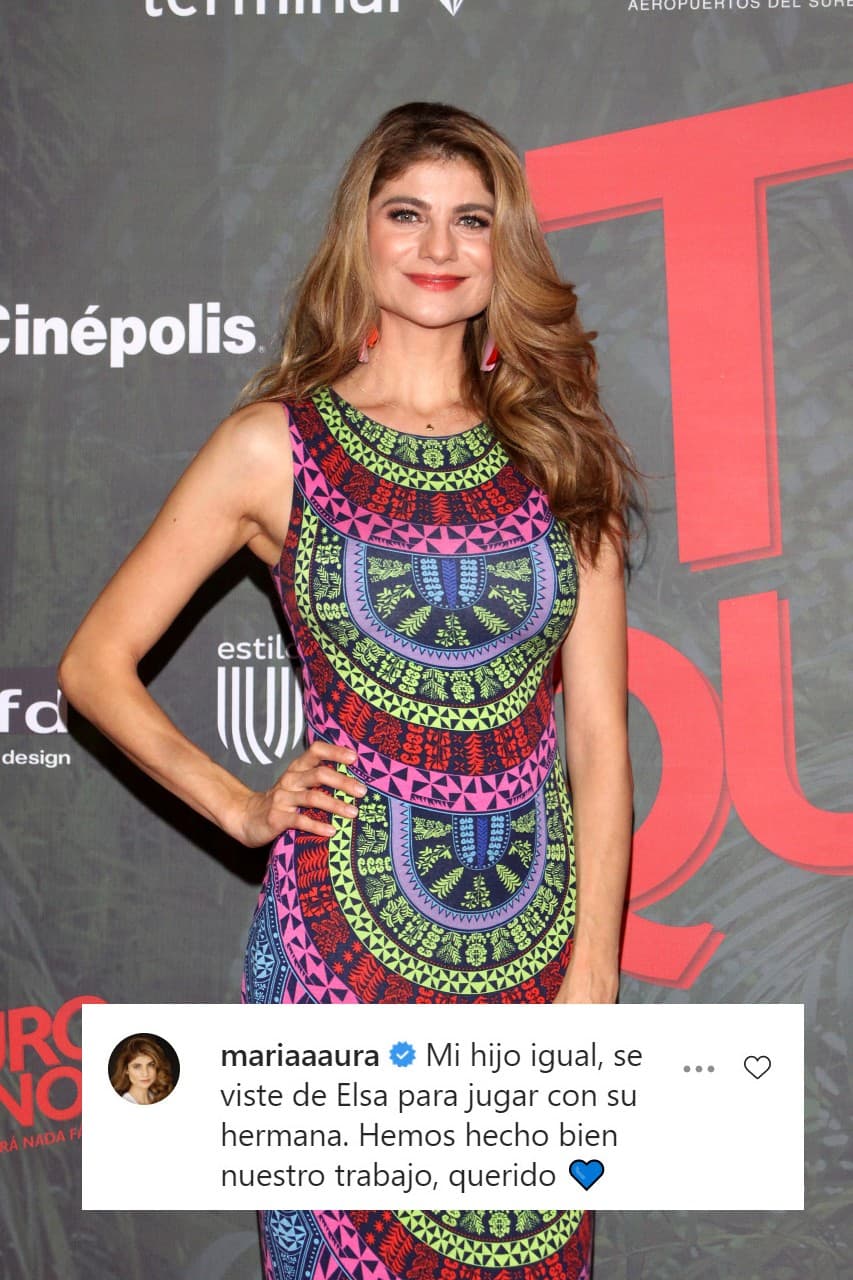 La mayoría de los comentarios que despertó estaban relacionados con la forma en que estas acciones ayudan a eliminar la "masculinidad tóxica": "Mi hijo igual, se viste de Elsa para jugar con su hermana. Hemos hecho bien nuestro trabajo, querido", comentó la actriz María Aura.